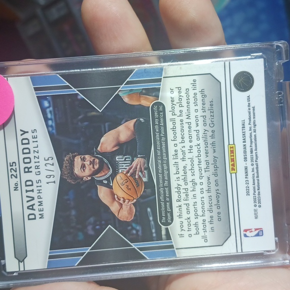 David Roddy autograph patch numbered 19/25 - Picture 2 of 2